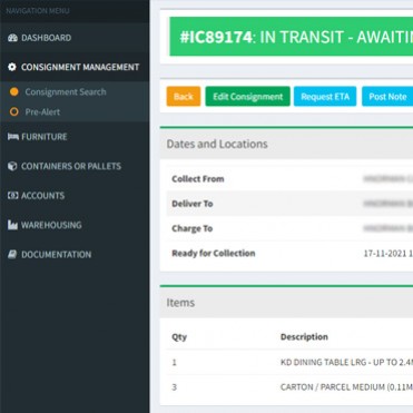 Track and Interact with Consignments